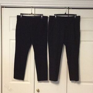 Set of Two Banana Republic Black Cropped Ankle Pants